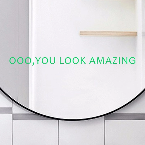 Adesivo da Parete Luminoso You Look Amazing in PVC Decalcomania Fluorescente Scritte Decorative per Camera da Letto Soggiorno