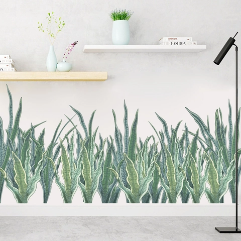 Nordischer Stil Tropische Pflanzen Wandtattoo Grüne Blätter Abnehmbare PVC Wandbild Dekor Für Wohnzimmer Schlafzimmer Home Dekoration