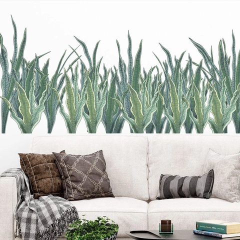 Nordischer Stil Tropische Pflanzen Wandtattoo Grüne Blätter Abnehmbare PVC Wandbild Dekor Für Wohnzimmer Schlafzimmer Home Dekoration