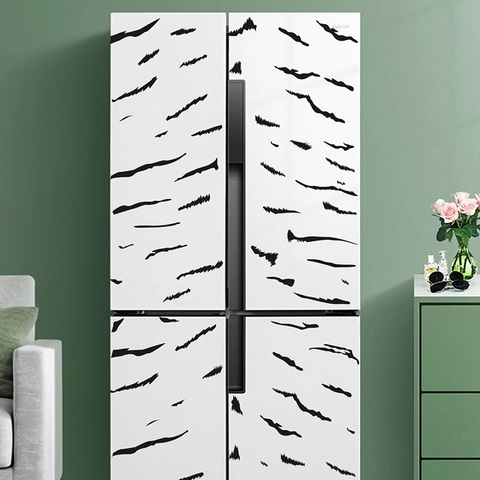 Schwarze Zebra-Streifen Wandaufkleber Abnehmbare PVC Ästhetische Moderne Künstlerische Textur Wandtattoo Für Schlafzimmer Wohnzimmer Dekoration