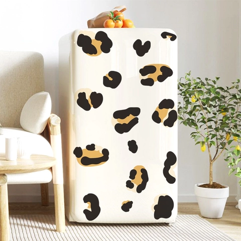 Cartoon Leopardenmuster Wandtattoo PVC Selbstklebend Tierdruck Wandaufkleber Für Kinderzimmer Schlafzimmer Deko DIY Kunst