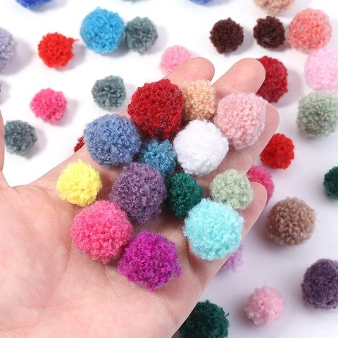Mixed Colors Polyester Pompoms Soft Plush Balls DIY Craft Material Accessories For Shoes Hats Bags Hair Jewelry Making