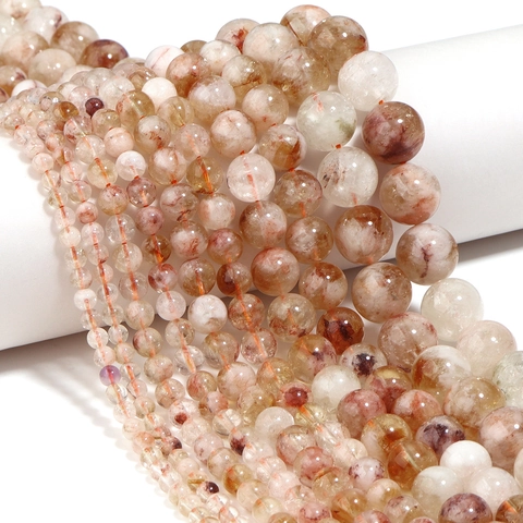 Natural Yellow Rutile Quartz Round Beads Loose Stone Beads For DIY Jewelry Making Bracelet Necklace Handmade Accessories