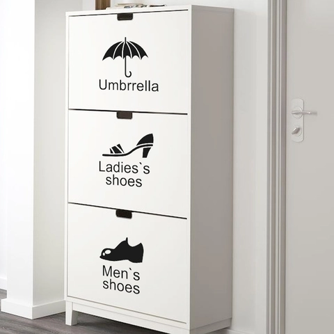 Minimalist Wardrobe Organization Stickers PVC Waterproof Clothing Classification Labels For Closets Drawers Storage Boxes