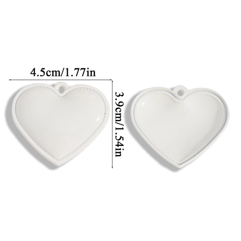 Ciondolo a Cuore in Lega Vintage Con Dettaglio Cucitura Finitura Laccata Per Portachiavi Fai-da-te Decorazione Borsa