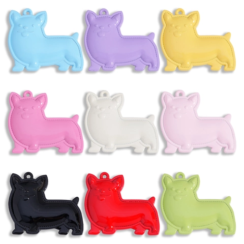 Corgi Dog Pendant Keychain DIY Alloy Painted Animal Charm For Bag Decoration Car Interior Keyring Jewelry Accessory