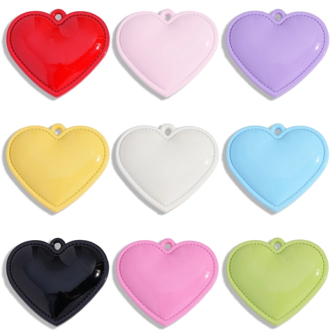 Ciondolo a Cuore in Lega Vintage Con Dettaglio Cucitura Finitura Laccata Per Portachiavi Fai-da-te Decorazione Borsa