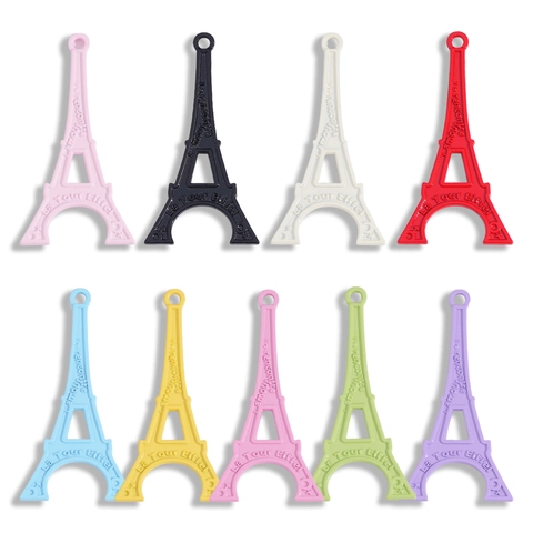 Colgantes Torre Eiffel Vintage Amuletos De Aleación Lacada Colorida Para Creación Joyas DIY Llavero Decoración Bolso