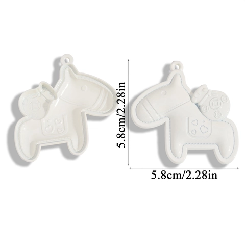 Colorful Zinc Alloy Horse Shaped Pendant Painted Fortune Bag Heart Design Jewelry Accessory For DIY Keychain Bag Decor Women