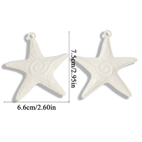 Ciondoli Stella Marina in Lega di Zinco Colorati Laccati DIY Accessori per Creazione Gioielli Portachiavi Borse Decorazione