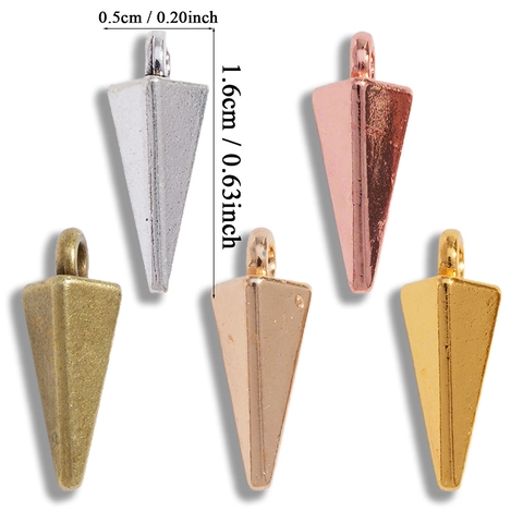 Vintage Zinc Alloy Geometric Cone Pendants DIY Jewelry Accessories Retro Spike Charms For Necklace Bracelet Making DIY Crafts For Women