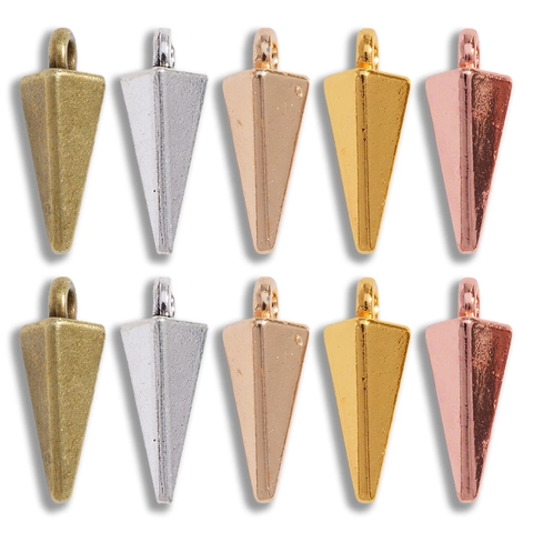 Vintage Zinc Alloy Geometric Cone Pendants DIY Jewelry Accessories Retro Spike Charms For Necklace Bracelet Making DIY Crafts For Women