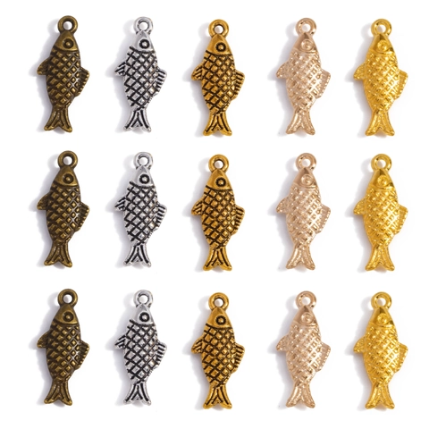 Vintage Zinc Alloy Koi Fish Charms DIY Jewelry Pendants Electroplated Detailed Fish Scale Design For Necklace Bracelet Making