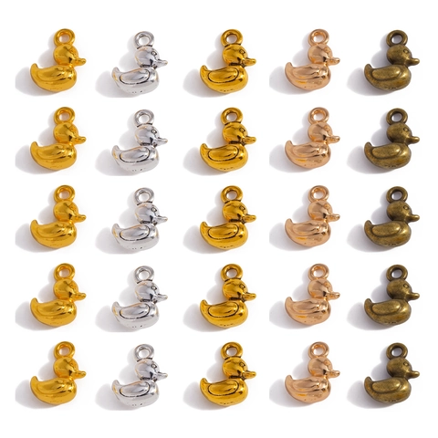 Retro Zinc Alloy 3D Duck Pendant Animal Shape DIY Jewelry Accessories For Necklace Bracelet Earrings Making Decorative Charms