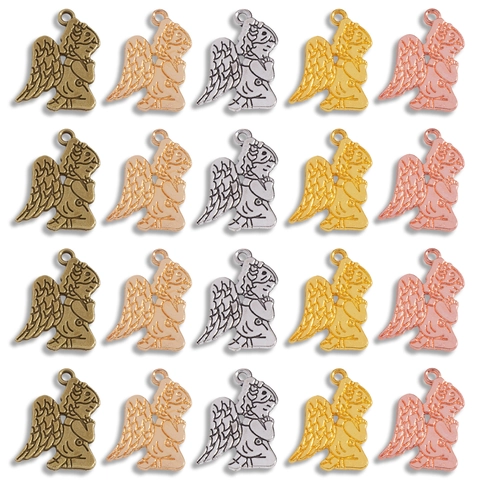 Vintage Zinc Alloy Praying Angel Charms For DIY Necklace Bracelet Earring Making Jewelry Findings Craft Decoration Pendant
