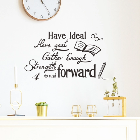 Motivational English Quotes Wall Sticker Removable PVC Decal For Office Study Living Room DIY Home Decor Wall Art
