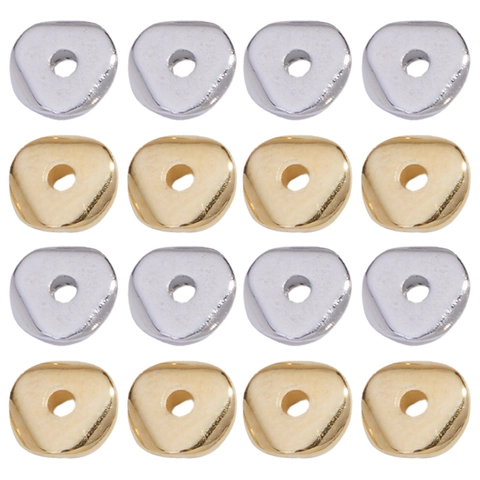 Electroplated Triangle Plastic CCB Spacer Beads Irregular Metallic Loose Beads For DIY Bracelet Necklace Jewelry Making Findings