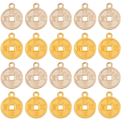 Ciondoli Antica Moneta Cinese in Lega di Zinco Retrò Pendants in Stile Nazionale Vintage per Fai da Te Collana Bracciale Gioielli