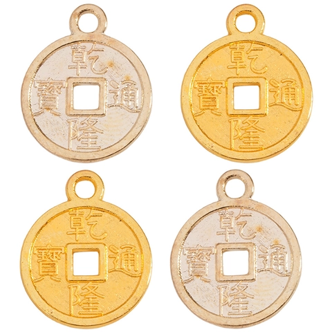 Ciondoli Antica Moneta Cinese in Lega di Zinco Retrò Pendants in Stile Nazionale Vintage per Fai da Te Collana Bracciale Gioielli