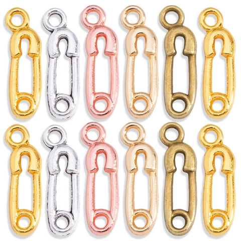 Pendentif en Alliage en Forme d'Épingle de Sûreté pour la Fabrication de Bijoux DIY Collier Bracelet Accessoire de Mode