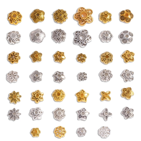 DIY Vintage Zinc Alloy Flower Bead Caps Spacer Beads Jewelry Making Accessories For Bracelet Necklace Beading Materials