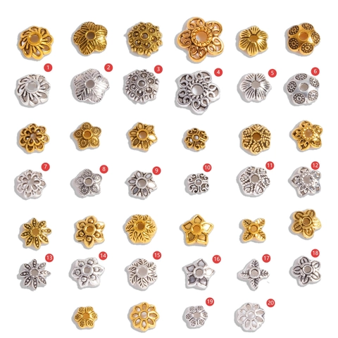 DIY Vintage Zinc Alloy Flower Bead Caps Spacer Beads Jewelry Making Accessories For Bracelet Necklace Beading Materials