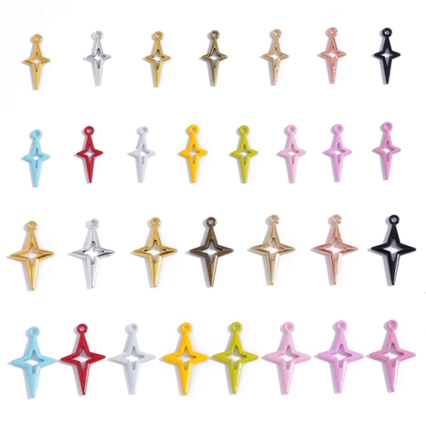 Vintage Zinklegering Holle Ster Hangers Voor DIY Sieraden Maken Ketting Armband Oorbel Accessoires Ster Hangers Meerkleurig