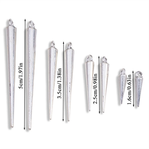 Gothic Punk Zinc Alloy Cone Spike Pendants DIY Jewelry Making Accessories Antique Silver Gold Bronze Charms For Necklace Bracelet