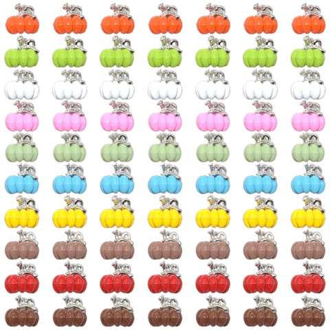 3D Pumpkin Alloy Charms Lacquered DIY Jewelry Making Accessories Halloween Thanksgiving Day Pendant For Necklace Bracelet