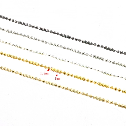 Cadena de Hierro Estilo Antiguo de Bola y Barra para DIY Palillos para el Cabello Borla Joyería Galvanizado Preservación del Color