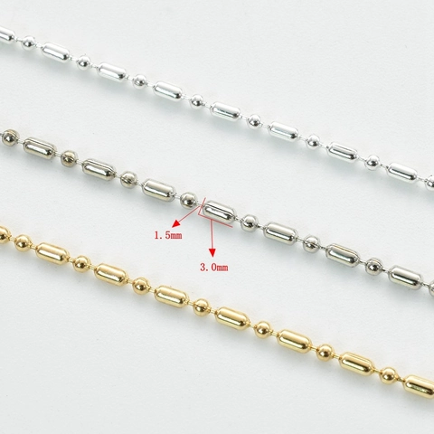 Cadena de Nudo de Bambú de Hierro de 1.5mm para Creación de Joyas DIY Galvanizada Estilo Antiguo para Horquillas