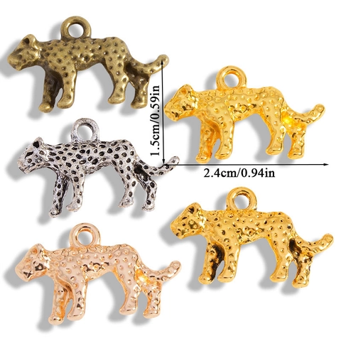 Vintage Legering Luipaard Hangers Dieren Charms Voor DIY Sieraden Ketting Armband Oorbel Accessoires Verguld Metaal Finish Hangers