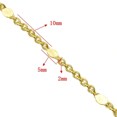 DIY Pure Copper Sequin Chain Gold Silver Plated Color Retention Dot Link Chain For Necklace Bracelet Jewelry Making Accessories