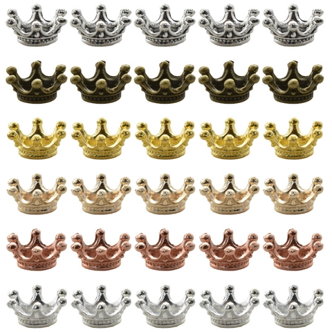 Vintage Zinc Alloy Crown Charm Pendants For DIY Necklace Bracelet Jewelry Making Electroplated Small Crown Metal Findings