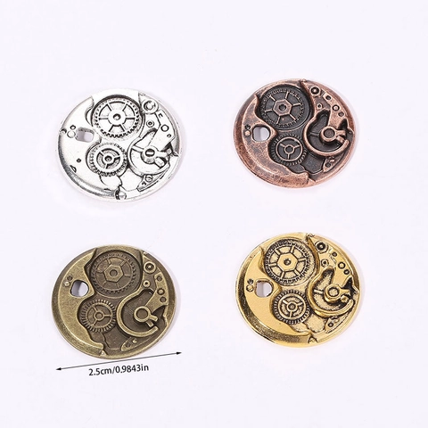 Steampunk Gear Alloy Pendant Charms Clock Mechanical Parts For DIY Jewelry Making Accessories Antique Finish Punk Crafts