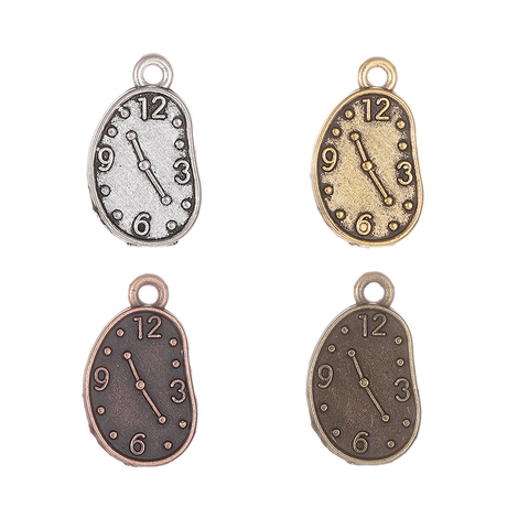 Punk Legierung Schmelzende Uhr Anhänger Dali Stil Zifferblatt Charm Für DIY Halskette Armband Schmuckherstellung Zubehör