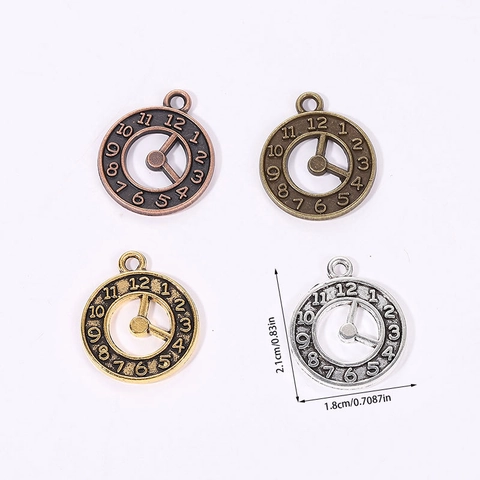 Ciondolo Ingranaggio Orologio Lega Stile Punk Retro Accessorio Gioielli DIY Metallo Vuoto Quadrante Orologio Pendente