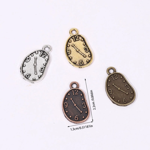 Punk Legierung Schmelzende Uhr Anhänger Dali Stil Zifferblatt Charm Für DIY Halskette Armband Schmuckherstellung Zubehör
