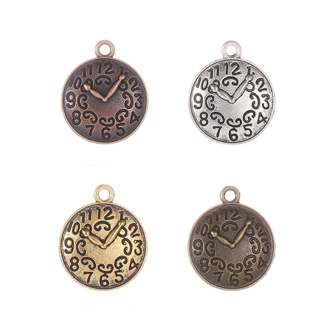 Vintage Punk Clock Gear Alloy Pendant Only (Without Chain) For DIY Jewelry Making Antique Bronze Silver Steampunk Watch Charms