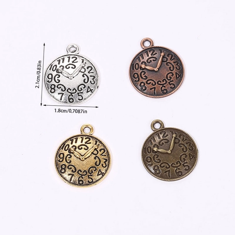 Vintage Punk Clock Gear Alloy Pendant Only (Without Chain) For DIY Jewelry Making Antique Bronze Silver Steampunk Watch Charms