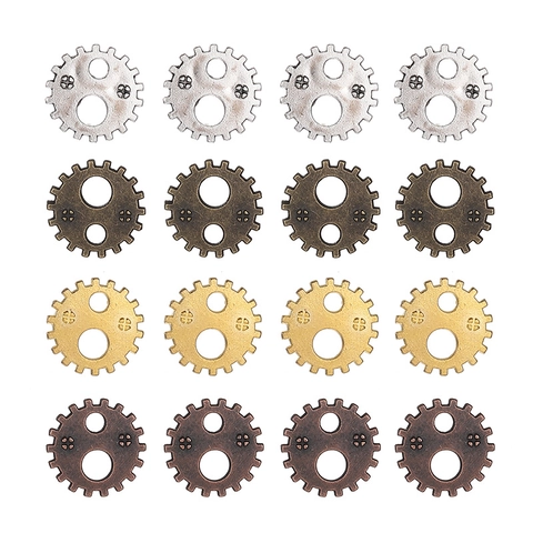 Steampunk Gear Pendants Alloy Gear Charms For Jewelry Making Industrial Punk Style DIY Decorative Metal Gears Accessory