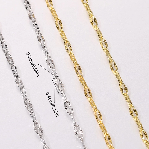 304 Stainless Steel Sunflower Lip Chain DIY Jewelry Making Supplies For Necklace Bracelet Accessory Fashion Craft Chain