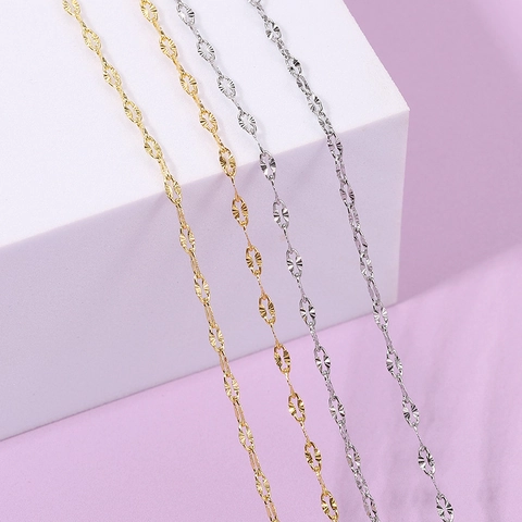 304 Stainless Steel Sunflower Lip Chain DIY Jewelry Making Supplies For Necklace Bracelet Accessory Fashion Craft Chain
