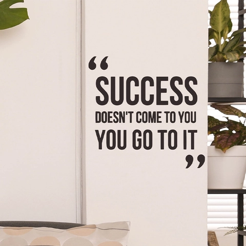 Succes Motiverende Citaten Muursticker Engels Slogan Belettering PVC Sticker Home Office Woonkamer Decoratie Zwart Sticker