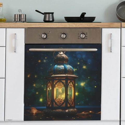 Ramadan Lantern PVC Wall Sticker Middle Eastern Festival Decor Removable Lamp Pattern Decal For Kitchen Appliance Home