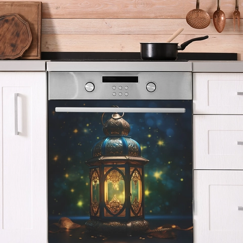 Ramadan Lantern PVC Wall Sticker Middle Eastern Festival Decor Removable Lamp Pattern Decal For Kitchen Appliance Home