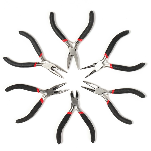 Mini Jewelry Pliers Set For Handmade DIY Jewelry Making Tools Professional Carbon Steel Beading Craft Pliers With Non Slip Handle For Precision Work