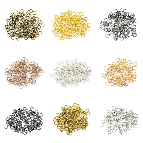 Anelli di Giunzione Aperti Chiusi in Ferro per Gioielli DIY Collana Bracciale Anelli di Connessione Accessori Metallici