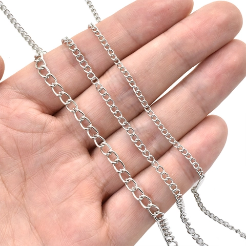 Iron DIY Jewelry Making Chain Bulk Dense Link Extender Chain For Necklaces Bracelets Accessories Electroplated Retro Metal Chain