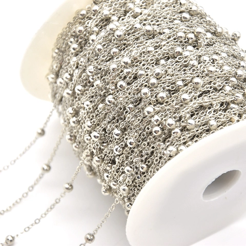 Copper-Plated Iron Satellite Chain Multicolor Bead Chain DIY Jewelry Finding Material For Necklace Bracelet Making Craft
